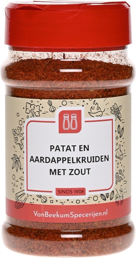 Van Beekum Specerijen - Patat & Aardappelkruiden Met Zout - Strooibus 200 Gram