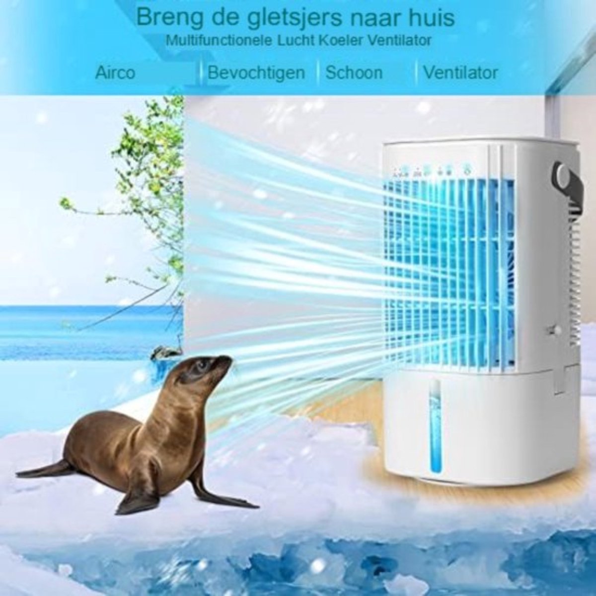 Mobiele Airco Zonder Afvoer - Mobiele Airco Zonder Slang - Compact En Zuinig - Ideaal Voor Koeling In Slaapkamers Of Kleine Kantoren — afbeelding 3