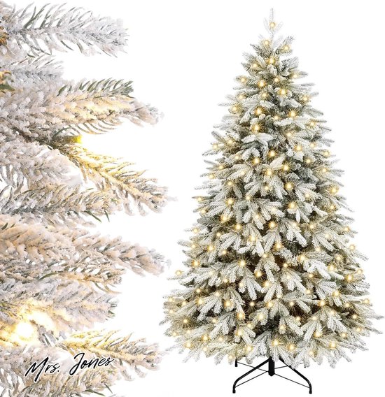 Kunstkerstboom met iriserende uiteinden 120 cm PVC groen