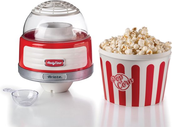 Ariete 2957/00 - 50's Style Popcornmachine - 1100 Watt - Bereidingstijd: 60 gram in 2 min - rood — afbeelding 3