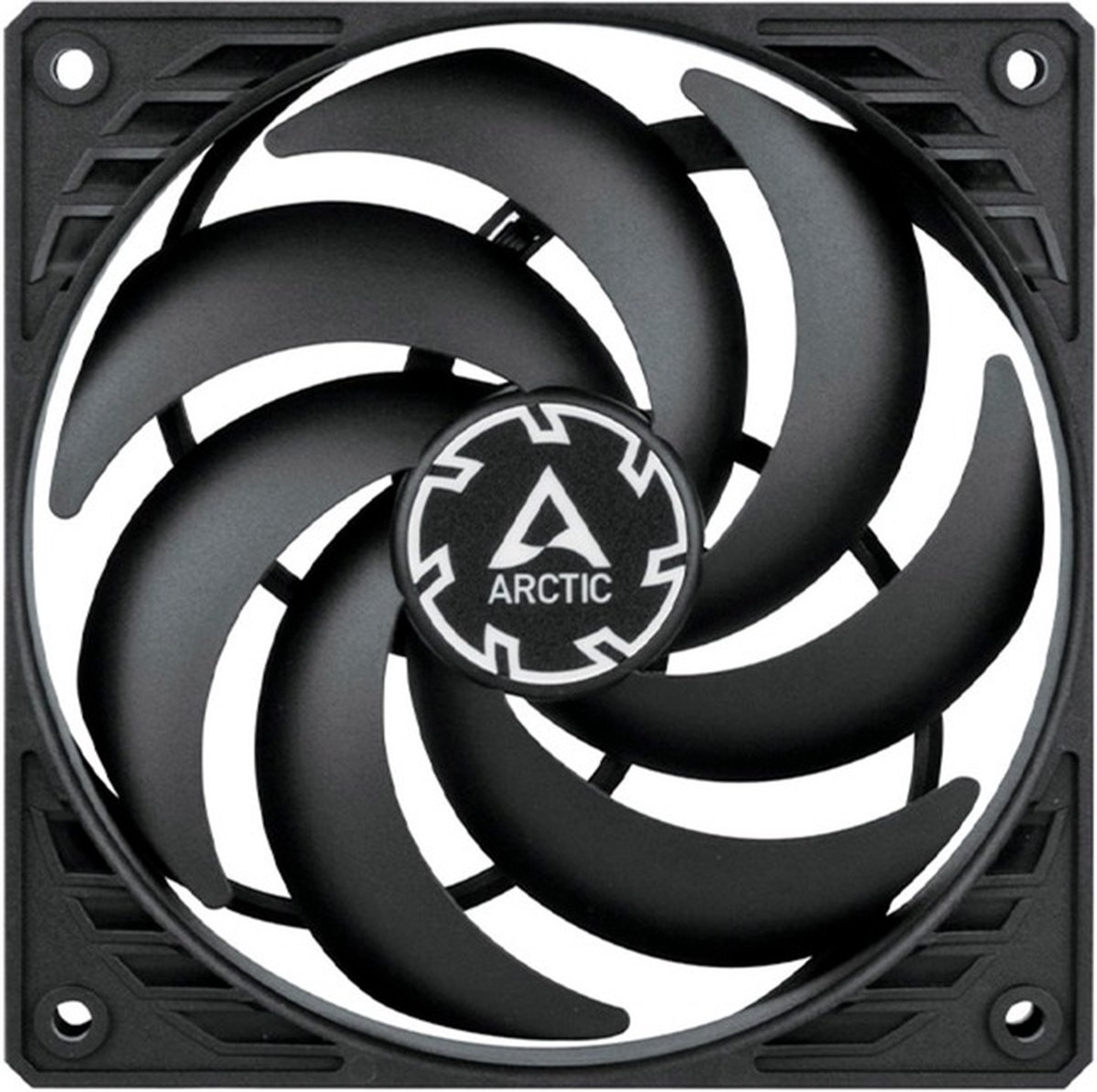 Arctic P12 Slim PMW PST - Ventilatorhuis - 120mm - 42.1 cfm - 300 - 2100 rpm - 0 DB modus - FDB - 4-pin - zwart