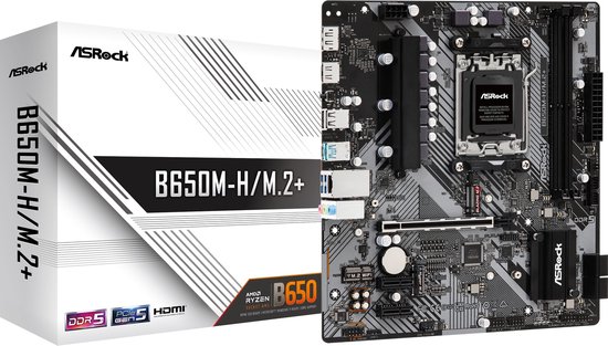 Asrock B650M-H/M.2+ AMD B650 Socket AM5 micro ATX