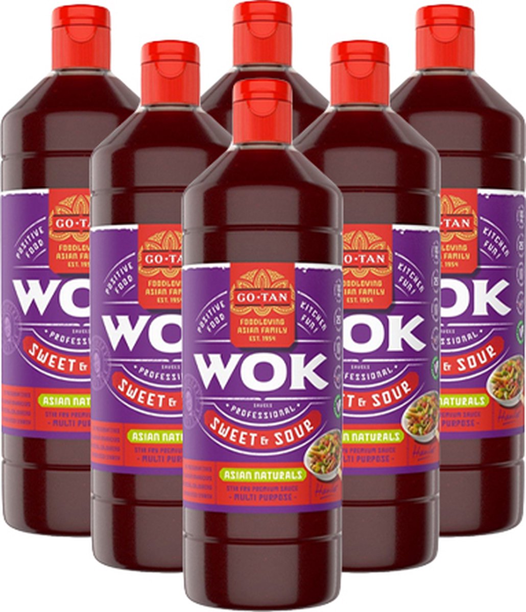 Go-tan - Woksaus Sweet & Sour - 6x 1ltr