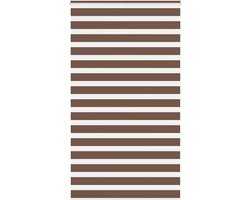 vidaXL - Zebra - rolgordijn - 135x200 - cm - stofbreedte - 130,9cm - polyester - bruin