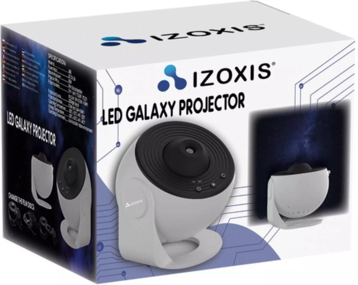 Izoxis LED Galaxy Projector - 360° Ruimte Projectie met Timer & Focus – foto 3