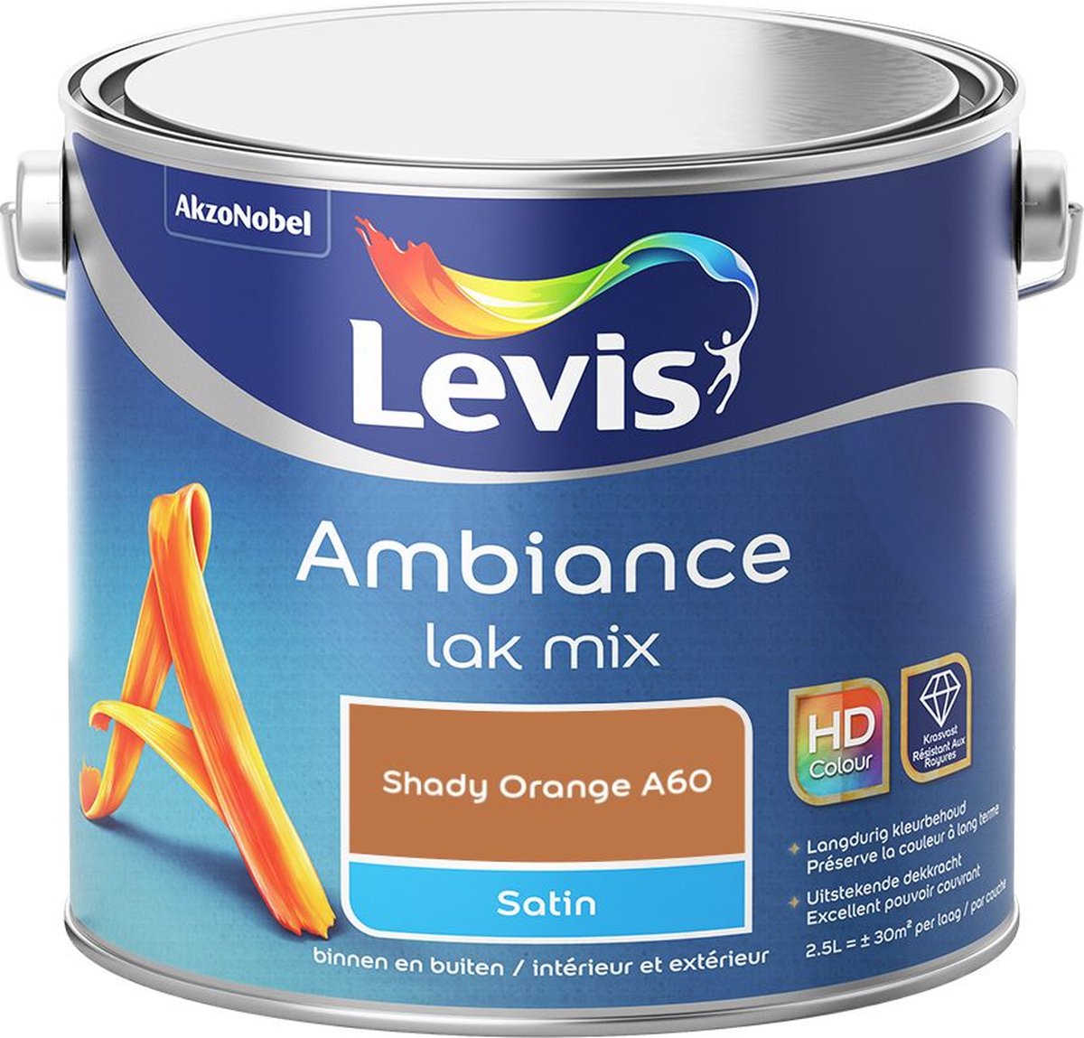 Levis - Ambiance Lak Satin Mix - Shady Orange A60 - Mengverf - 2,5 L