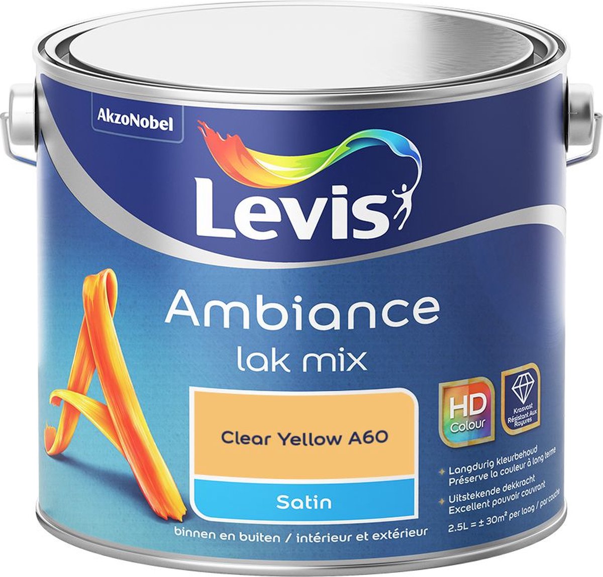 Levis - Ambiance Lak Satin Mix - Clear Yellow A60 - Mengverf - 2,5 L