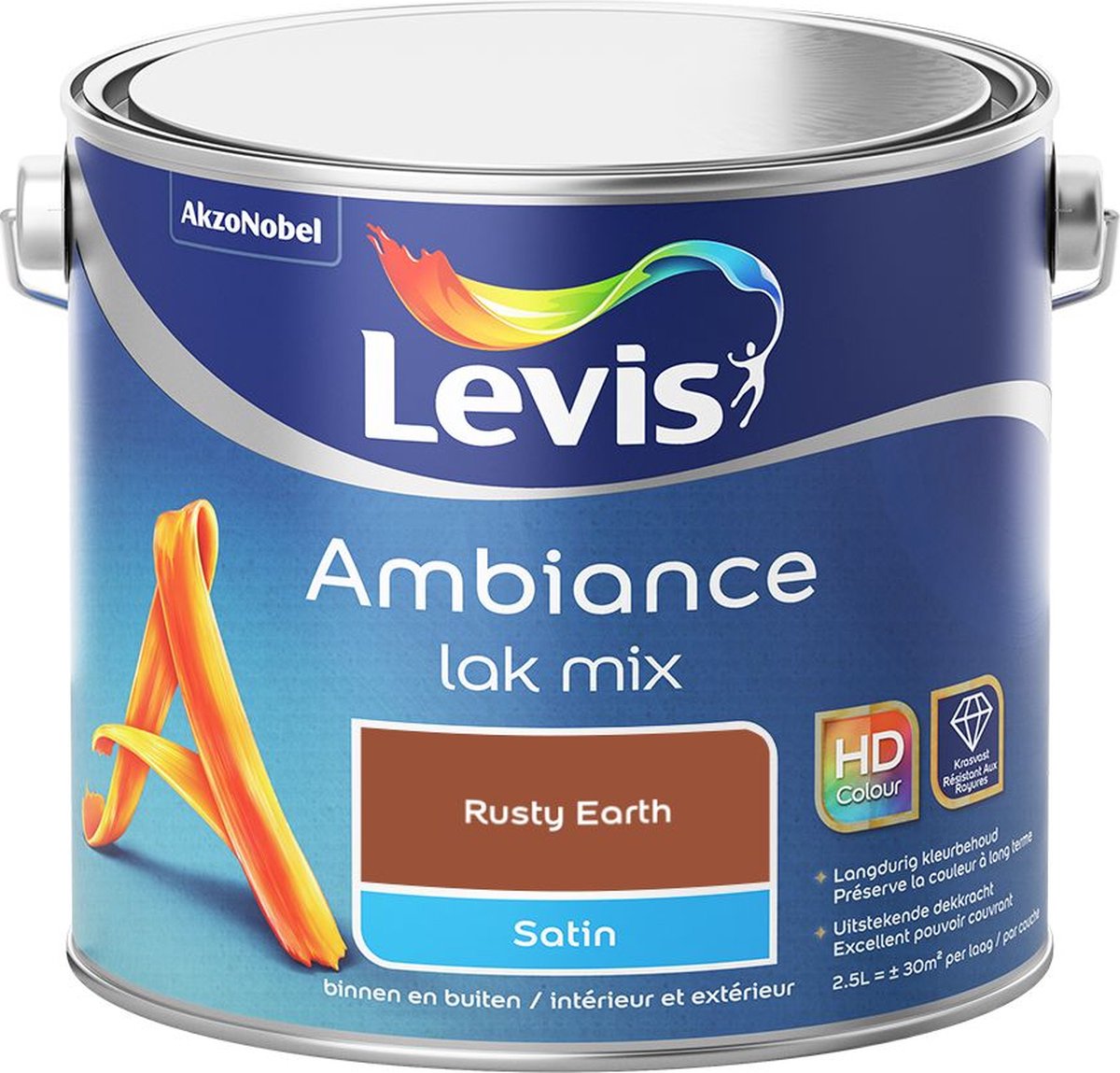 Levis - Ambiance Lak Satin Mix - Rusty Earth - Mengverf - 2,5 L