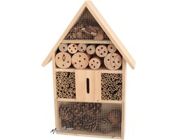 Mrs. Jones 50 cm Naturel - Eifa XXL Houten Nestkast Insectenhotel voor bijen vlinders kevers en andere dieren .