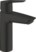 GROHE Start Wastafelkraan - Waterbesparend - Middelhoge uitloop - Met push-open waste - Mat zwart
