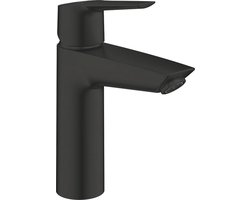 GROHE Start Wastafelkraan - Waterbesparend - Middelhoge uitloop - Met push-open waste - Mat zwart