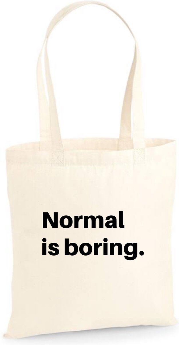 Linnen tas Normal is boring One Size