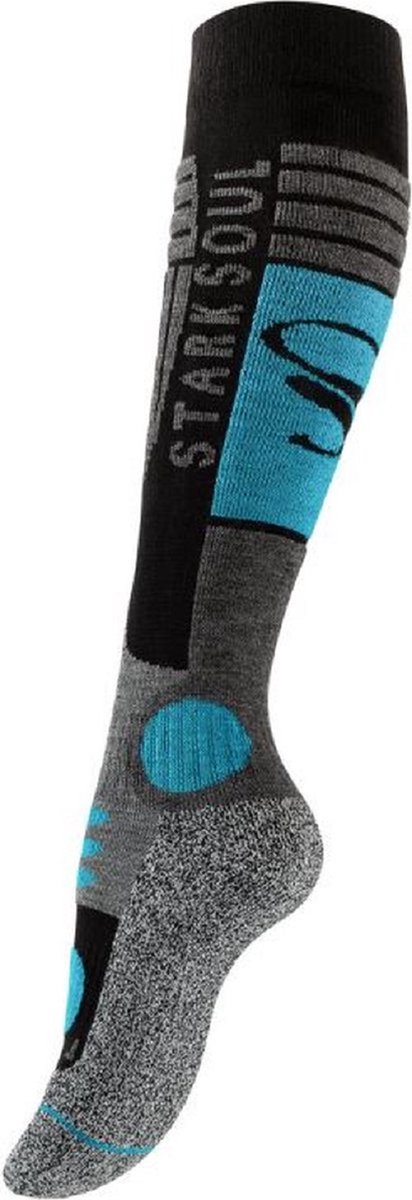 Stark Soul ski- en snowboard kniekousen dames wintersport sokken – met dempingszones 1 paar Zwart