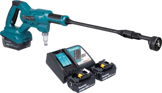 Makita DHW 180 RM accudrukreiniger 18 V 24 bar + 2x accu 4.0 Ah + lader — afbeelding 4