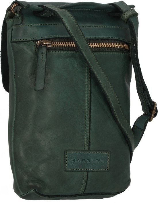 HAROLD'S Cuir Sac à épaule bandoulière Sac téléphone portable Submarine Smartphonebag Cognac Brun