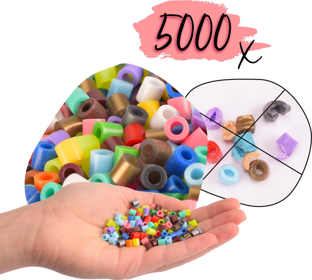 Vaessen Creative Strijkkralen Set - Assortiment - 24 kleuren - 5000 stuks — afbeelding 8