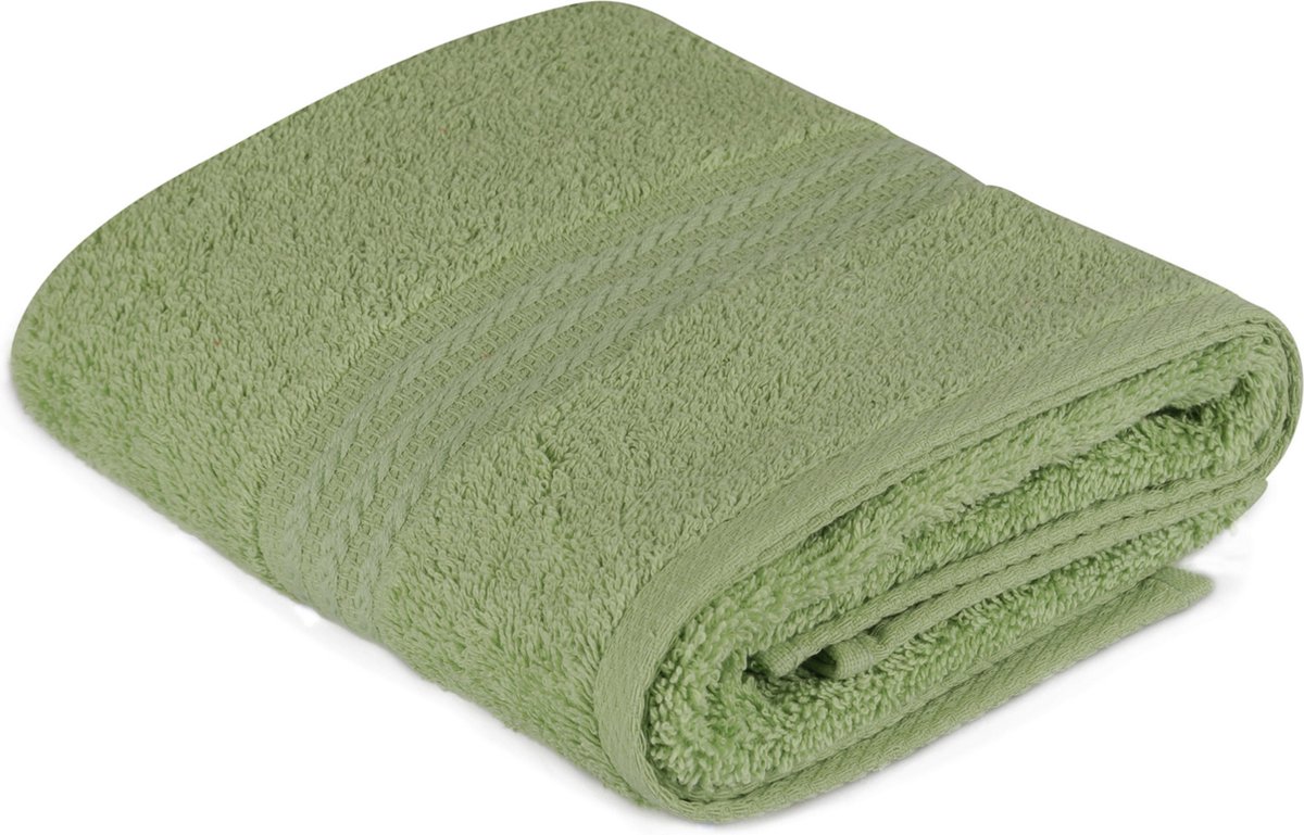 Asir - Handdoek - 100% Katoen - 500 gr/m² - Groen - 50 x 90 cm