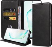 Étui Smartphonica pour Samsung Galaxy Note 10, en similicuir avec fermeture magnétique et Porte-cartes, avec rabat - Zwart