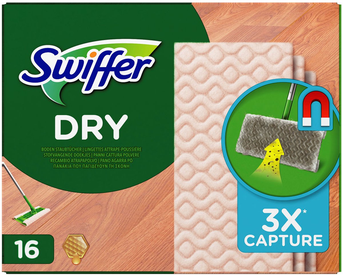 Bol.com Swiffer Dry Stofwisdoekjes houten vloer doosje a 16 stuks aanbieding