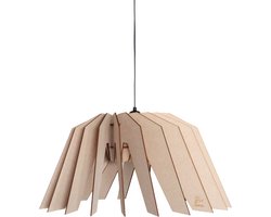 van Tjalle en Jasper Vesper Hanglamp Ø 53 cm - Naturel - Bouwpakket - Stijlvolle Designlamp voor Woonkamer, Eetkamer en Slaapkamer
