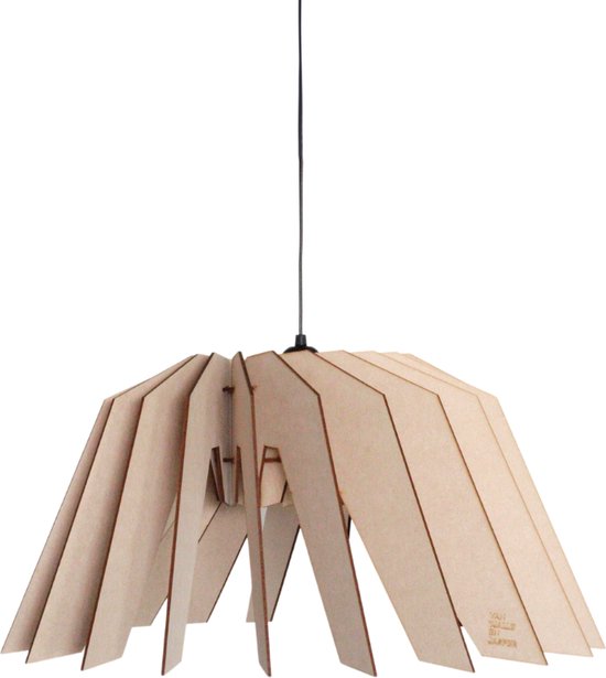 van Tjalle en Jasper Vesper Hanglamp Ø 53 cm - Naturel - Bouwpakket - Stijlvolle Designlamp voor Woonkamer, Eetkamer en Slaapkamer