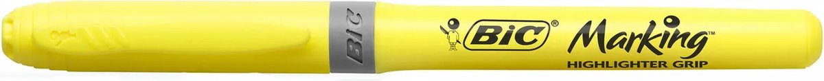 Markeerstift Bic Geel (Gerececonditioneerd A+)