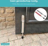 Kierr® Hold 200 - Grote Deurvastzetter / Deurstopper groot RVS extra grote uitslag 8 cm en voetbediening! - Zonder Boren En Schroeven - Grote Windhaak - Garagestop - Deurklem - Deurbeveiliging - Geschikt Voor Kunststof deur