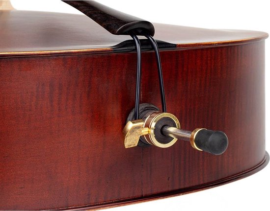 Leonardo LC-1314 violoncelle 1/4, laminé avec fond et éclisses flammés, accastillage, housse et archet en ébène