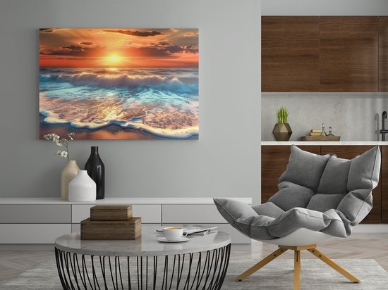 Peinture sur toile - Paysages - Coucher de soleil - 150x100x2 cm
