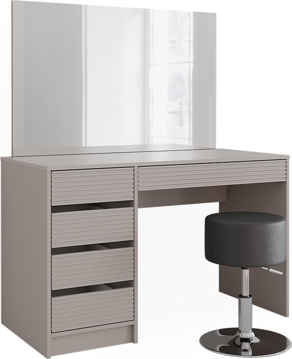 Vicco Sherry Kaptafel – 120 cm met spiegel & kruk Kasjmier
