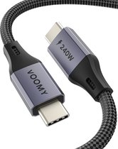 Bol.com Voomy USB C Kabel 240W - USB C naar USB C - 2 Meter - 480 Mbps - Oplaadkabel Snellader - Geschikt voor o.a. Samsung Gala... aanbieding