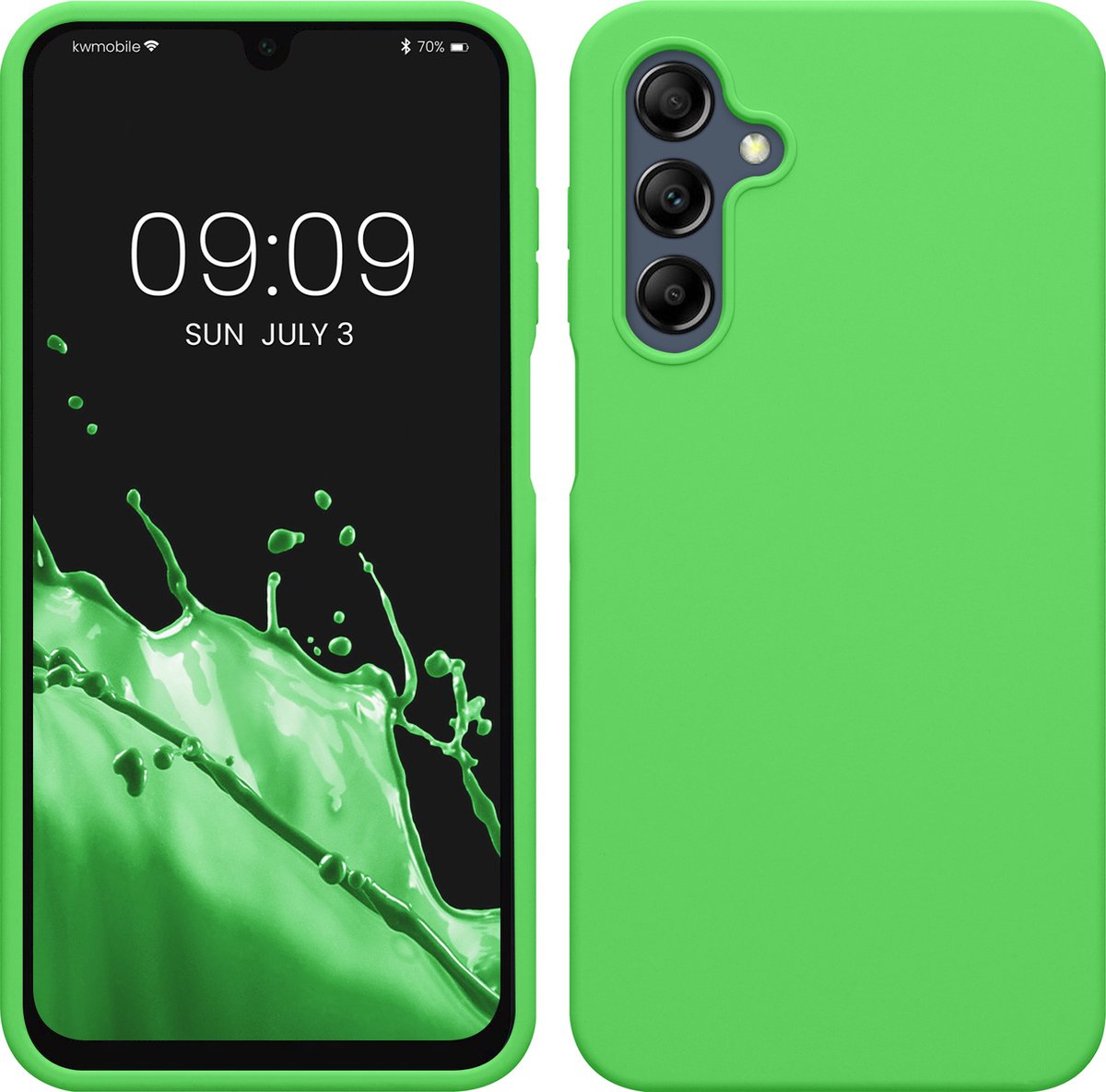 kwmobile telefoonhoesje geschikt voor Samsung Galaxy A16 5G - Hoesje met siliconen coating - Smartphone case in limoengroen