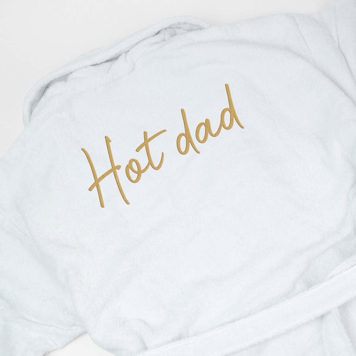 Badjas - HOGE KWALITEIT - HOT DAD - badmantel - badjas man - badjas heren - badstof - 100% katoen - huwelijk - trouw - cadeau - kado - vaderdag - verjaardag - pensioen - papa - Kerst - maat L/XL