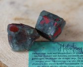 Heliotroop Trommelsteen Ruw | Edelsteen - Perfect cadeau voor mannen en vrouwen - Inclusief uitleg - Spiritueel - Bloedsteen - Geheugen - Harmonisering - Wijsheid - Concentratie - 100% NATUURLIJK