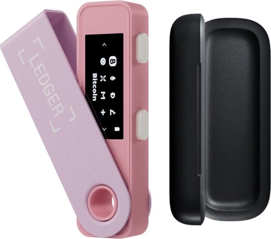 Ledger Nano S Plus Pastel Pink + Case - Hardware Wallet Bundel - Originele Ledger Case