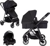 Bol.com X Adventure Rover Kinderwagen 3 in 1 Inclusief Autostoel Buggy & Reisweg 0-15 Kg - Zwart aanbieding