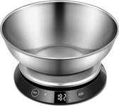 Bol.com Keukenweegschaal Digitaal Met Kom - Weegschaal Keuken Electrisch Tot 5kg - USB-Oplaadbare Weegschaalkeuken Met Afneembar... aanbieding