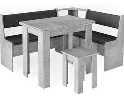 Vicco Roman Hoekbank set – 150 x 120 cm met tafel Beton