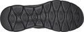 Zwarte schoenzool met golvend grip patroon.
