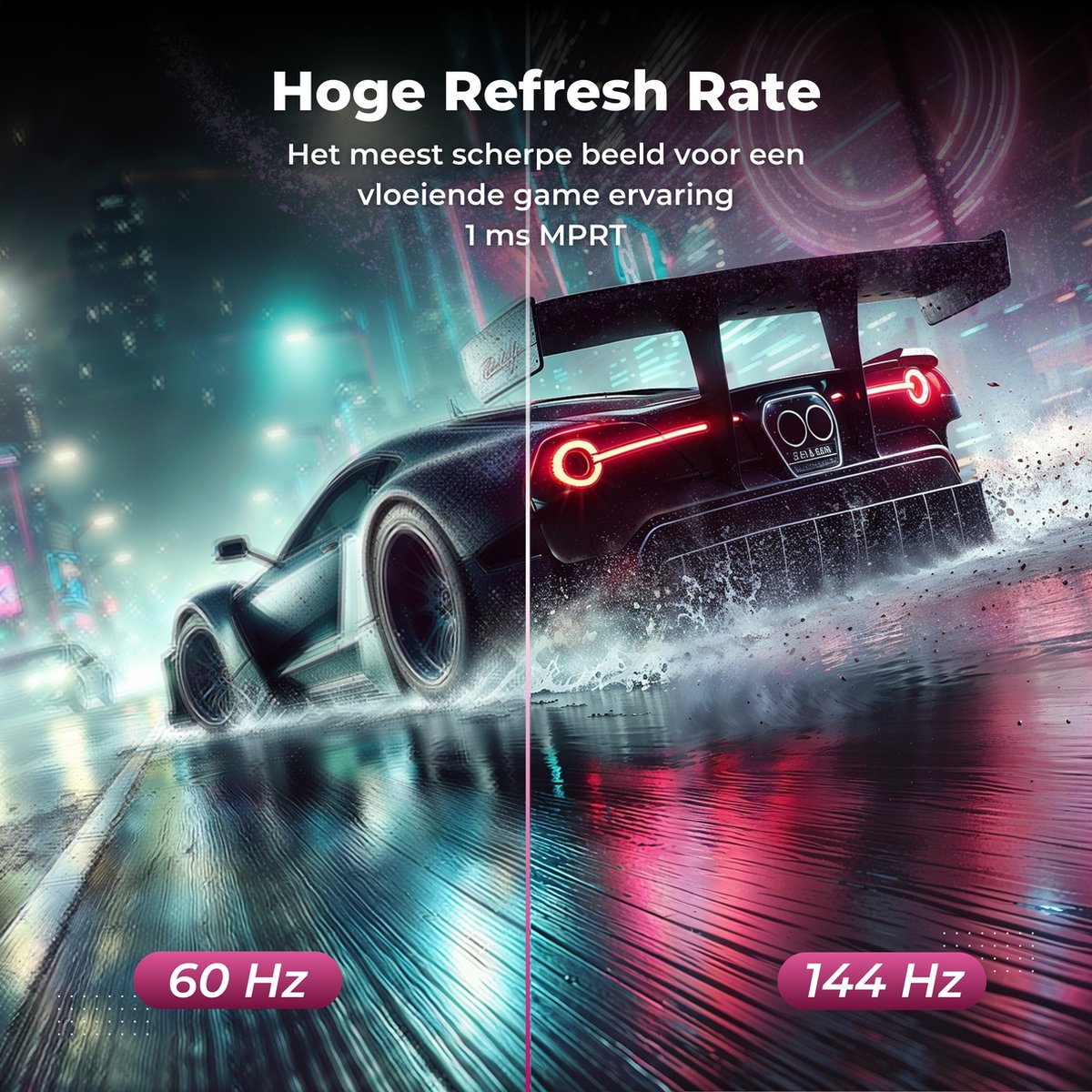 GAME HERO® 24 inch Full HD IPS Kantelbare Gaming Monitor - 144Hz - 1ms thumbnail 3