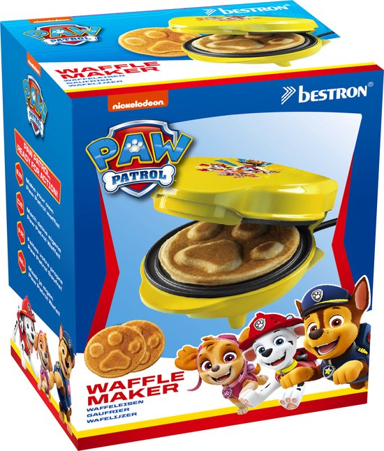 Bestron Wafelijzer - APP500Y - 550W - Paw Patrol mini wafel - Hondenpoot vorm - Rubble - Geel - 5 jaar garantie van Bestron — afbeelding 5