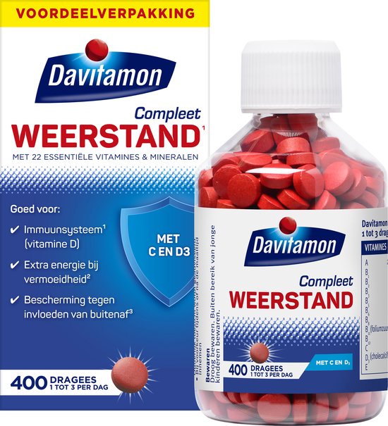 Davitamon Compleet Weerstand - multivitamine en mineralen - 400 dragees
