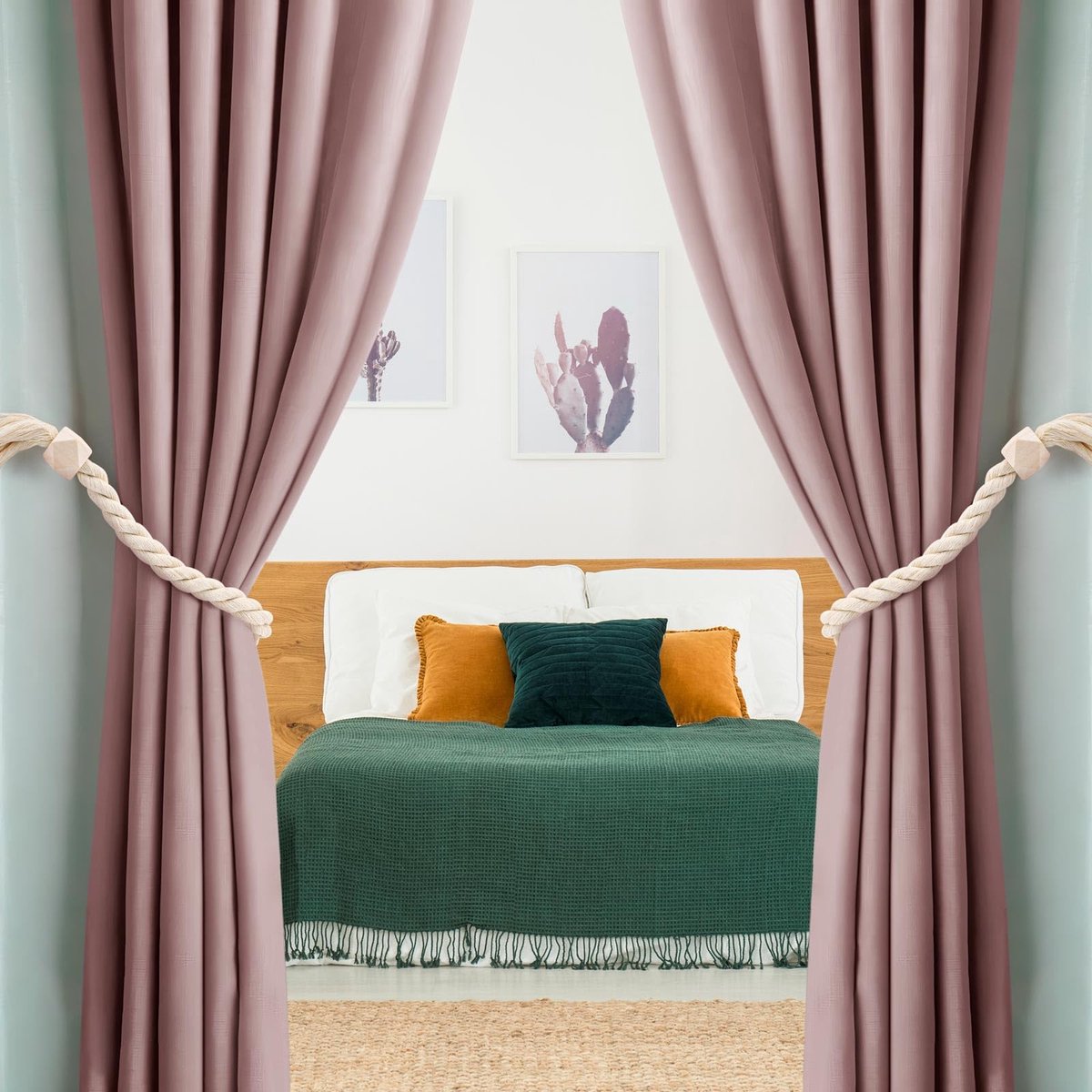 La'Moussawi ® Gordijnhouders Set van 4 met Magnetische Sluiting voor Stijlvolle Decoratie