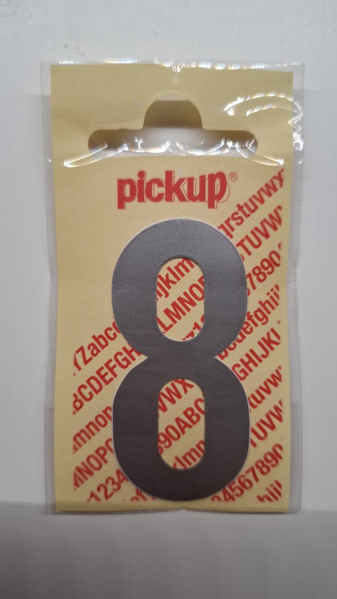 2 x Pickup plakcijfer Nobel 60 mm - zilver 8