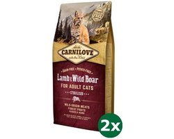 Carnilove lamb / wild boar sterilised kattenvoer 2x 6 kg