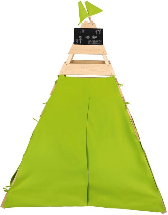 Playtive Houten tipitent Inclusief krijtbord - 135 x 135 x 170 cm - Eenvoudige montage - Tent van Playtive — afbeelding 4