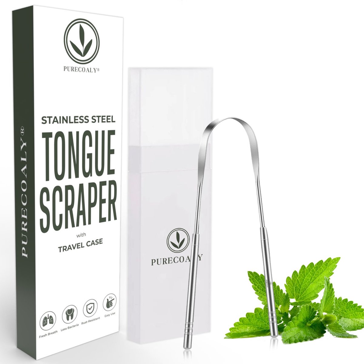 PURECOALY RVS U-vormige Tongschraper