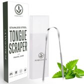 PURECOALY™ Tongschraper Roestvrij Staal met Travelcase - U Vormig - Tongreiniger voor Mondverzorging - RVS - Gratte-Langue