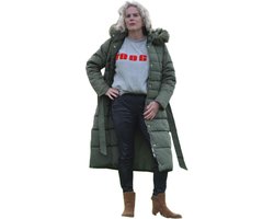 Innsbruck - puffer - winterjas - lang - damesjas - groen- maat M -