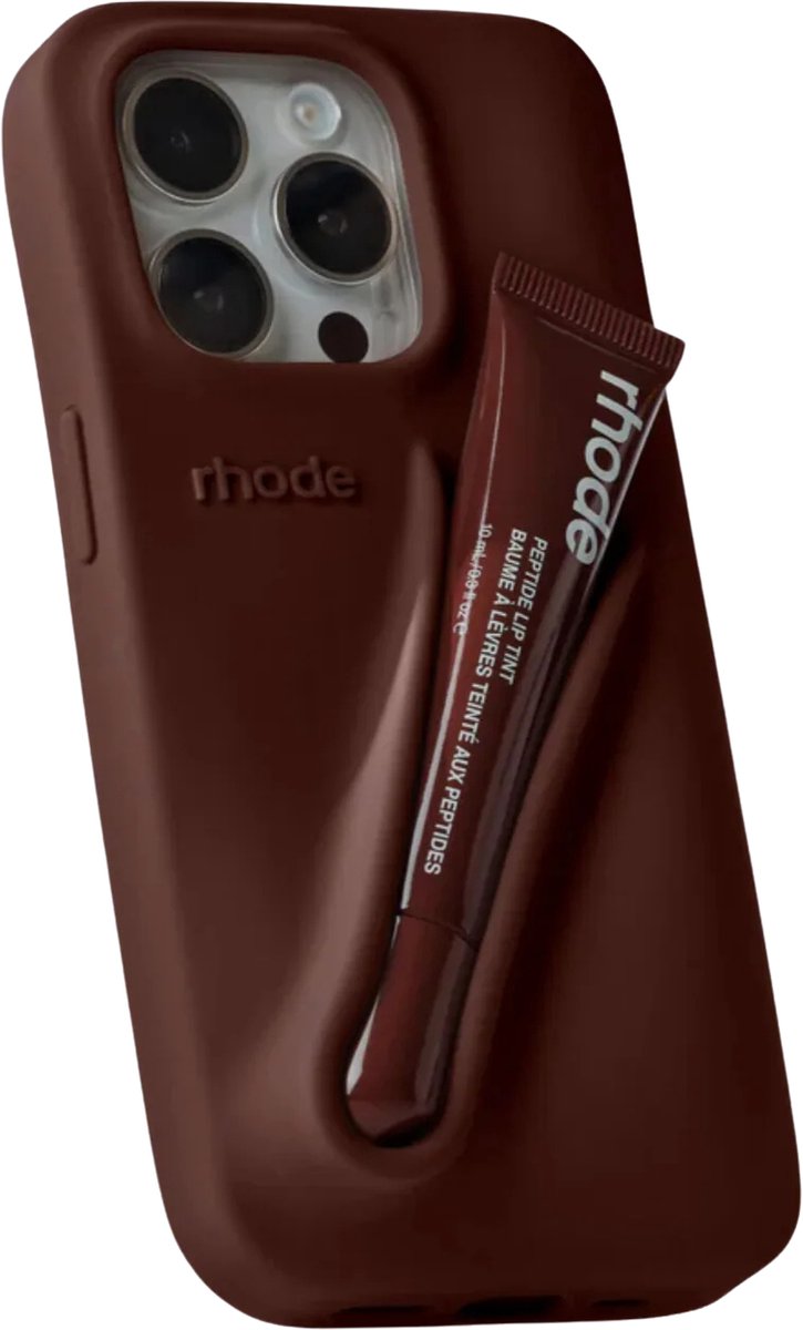Rhode iPhone hoesje - Lip Case - voor iPhone 16 Pro Max - Espresso